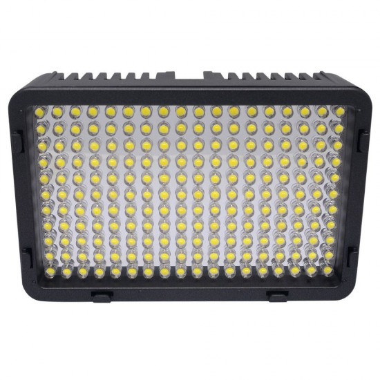 LE-198A 13W 3200K 5500K Dimmable LED On-Camera Video Light for DSLR Camera with Soft and Orange Filter