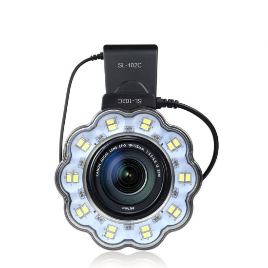 SL-102C Macro LED Video Ring Flash Light for Canon 650D 600D 60D 7D 550D 1100D T4i T3i T3 SL-102C DSLR Camera SL-102C Macro LED Video Ring Flash Light for Canon 650D 600D 60D 7D 550D 1100D T4i T3i T3 SL-102C DSLR Camera