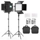 L4500K Bi-color 2 Set LED Video Light Kit Professional Camera Light Dimmable Fill Light Video with Tripod and Bag L4500K Bi-color 2 Set LED Video Light Kit Professional Camera Light Dimmable Fill Light Video with Tripod and Bag