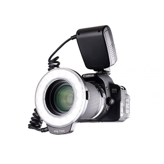 RF-600D 3000K-9000K Universal Macro LED Ring Flash Video Light for Canon for Nikon for Sony DSLR Camera
