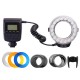 RF-600D 3000K-9000K Universal Macro LED Ring Flash Video Light for Canon for Nikon for Sony DSLR Camera