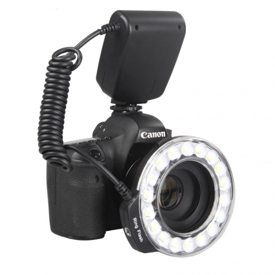 RF-600D 3000K-9000K Universal Macro LED Ring Flash Video Light for Canon for Nikon for Sony DSLR Camera