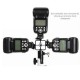Triple Hot ShoE Mount Adapter Flashlight Stand Umbrella Holder Bracket for Canon Nikon Pentax