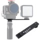 PT-7 Cold Shoe Stand Bracket Vlogging Microphone Flash Light Extension Plate with 1/4 Inch Tripod Screw