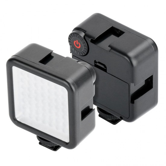 W49 Mini Camera LED Video Light Interlock with 3 Hot Shoe Mount W49 Mini Camera LED Video Light Interlock with 3 Hot Shoe Mount
