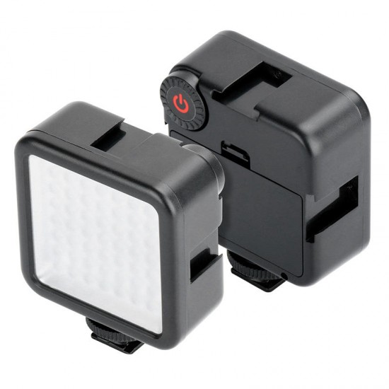 W49 Mini Camera LED Video Light Interlock with 3 Hot Shoe Mount