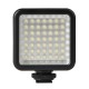 W49 Mini Camera LED Video Light Interlock with 3 Hot Shoe Mount