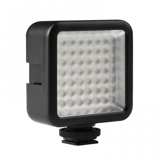 W49 Mini Camera LED Video Light Interlock with 3 Hot Shoe Mount