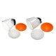 Universal Cloud Lambency Flash Diffuser Reflector White ABS with Dome Cover Sets