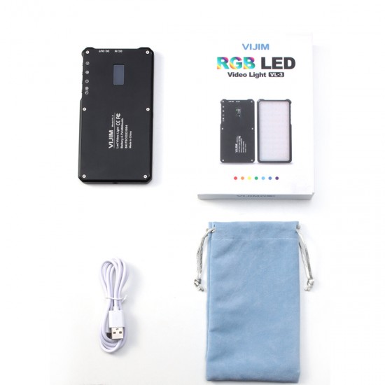VL-3 RGB LED 3000K-6500K Video Light with OLED Display CRI 96 Vlog Video Photography Fill Light VL-3 RGB LED 3000K-6500K Video Light with OLED Display CRI 96 Vlog Video Photography Fill Light