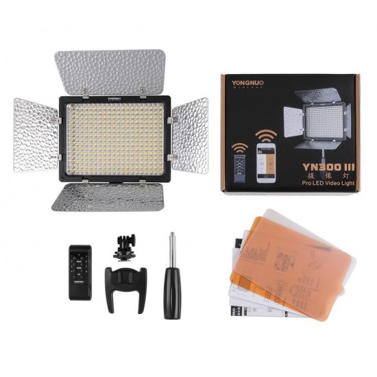 YN300 III Bi-color Temperature 3200K-5500K CRI95 Pro LED Video Light for Camera Camcorder