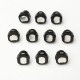 10pcs Flashlight Part Round Push Button Switch For DIY Black