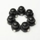 10pcs Flashlight Part Round Push Button Switch For DIY Black