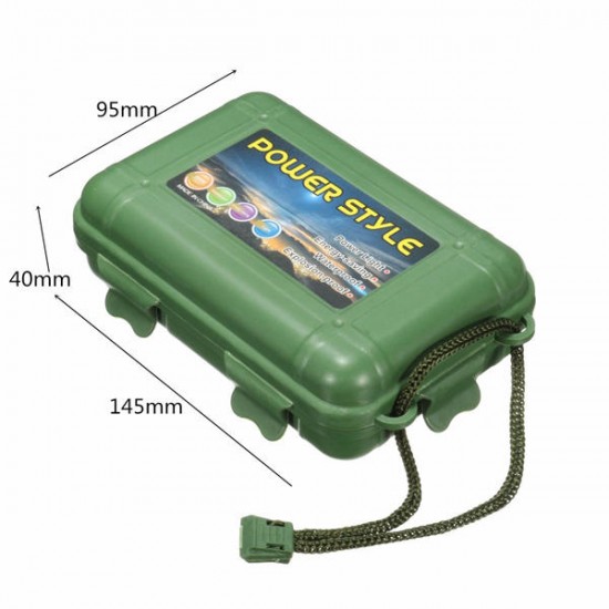 Green Plastic Flashlight Tools Storage Case Box For Outdooors 14.5 x 9.5 x 4cm