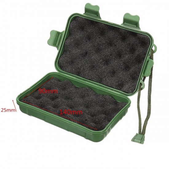 Green Plastic Flashlight Tools Storage Case Box For Outdooors 14.5 x 9.5 x 4cm