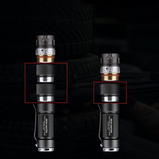 RRT03 LED Flashlight Staineless Steel Extension Tube Extend Tube Flashlight Accessories RRT03 LED Flashlight Staineless Steel Extension Tube Extend Tube Flashlight Accessories