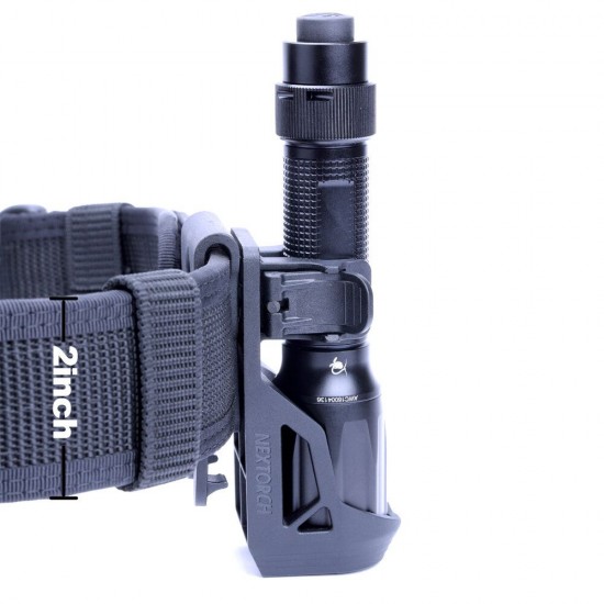 V5 360° Rotation Tactical Flashlight Holster Duable Flashlight Holder for 1inch-1.25inch Flashlight