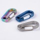 Titanium alloy Lightweight Durable D Shape Flat Hole Outdoor Sport EDC Flashlight Hanging Buckle