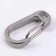 Titanium alloy Lightweight Durable D Shape Flat Hole Outdoor Sport EDC Flashlight Hanging Buckle