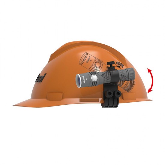 HM2 Plastic Helmet Torch Side Mount Flashlight Mount Holder Clamp Fit for 3M MSA V-Gard Hard Hat