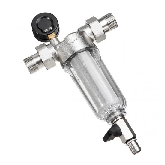 1'' To 3/4'' Pre-filter Large Flow Water Purifier Descaling Tap Brass Prefilter 1'' To 3/4'' Pre-filter Large Flow Water Purifier Descaling Tap Brass Prefilter