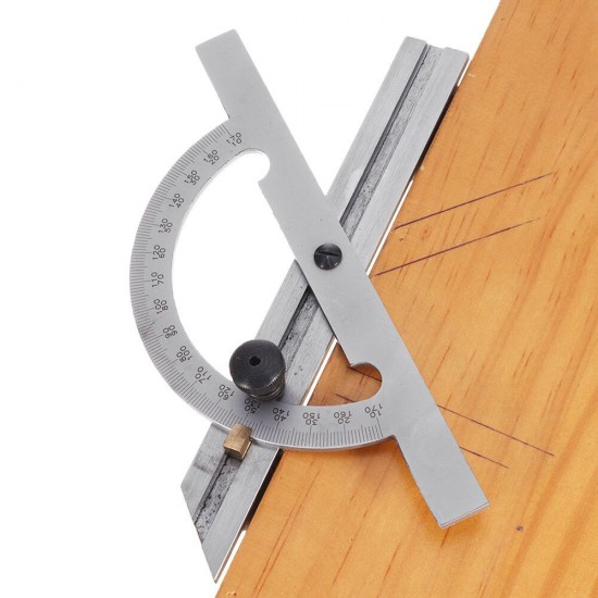 10-170 Degree Angle Ruler 153/300mm Stainless Steel Protractor Adjust Woodworking Measuring Tool