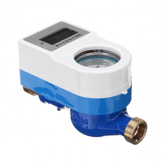 15/20mm Smart Cold Water Meter Wireless Copper Measuring Tap Home Garden Water Flow Sensor