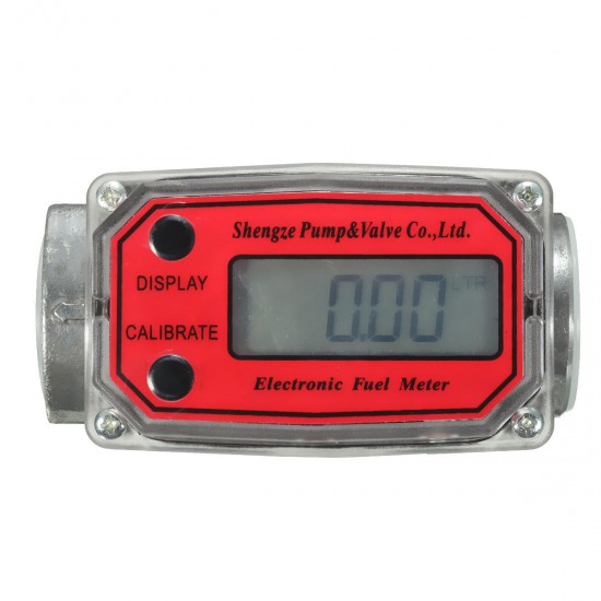 1inch Digital Oval Gear Turbine Flow Meter Kerosene Fuel Flow Meter 15-120L/Min