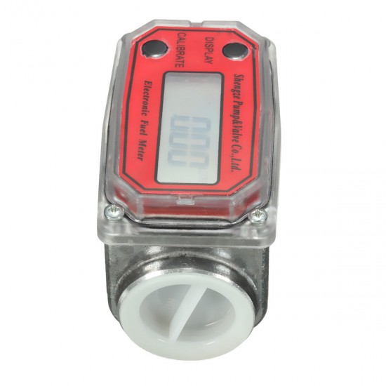 1inch Digital Oval Gear Turbine Flow Meter Kerosene Fuel Flow Meter 15-120L/Min