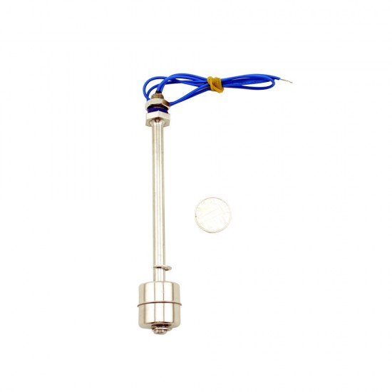 220v 50W 150mm 9.5mm/0.27'' Stainless Steel Float Switch SFS15010 Liquid Water Level Sensor Horizontal