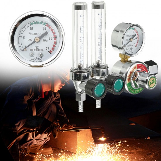 Dual Backpurge 2.5 MPA Mig Flow Meter AR/CO2 Gas Welding Weld Regulator