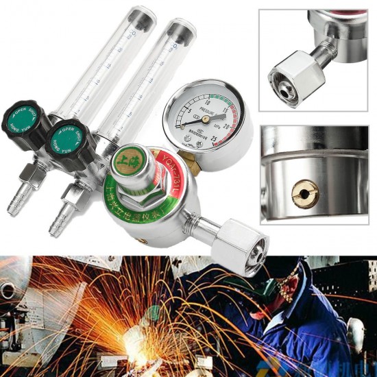 Dual Backpurge 2.5 MPA Mig Flow Meter AR/CO2 Gas Welding Weld Regulator