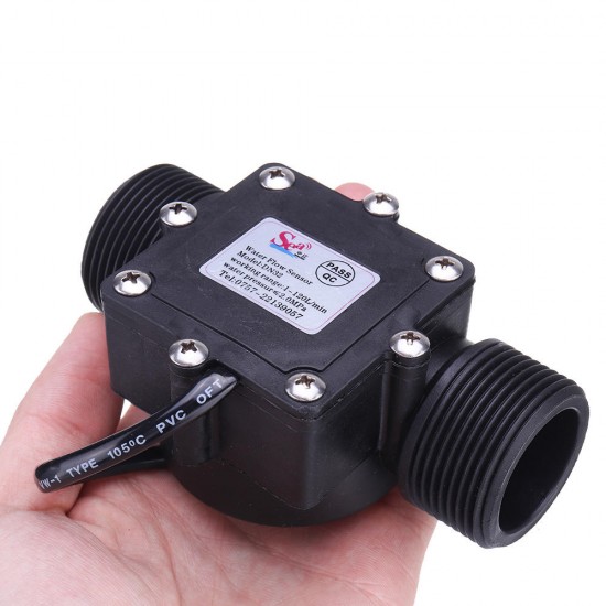 G1-1/4'' 1.25 Water Flow Hall Sensor Switch Meter Flowmeter Counter 1-120L/min