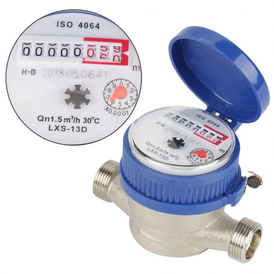 LXSG-13D B-class 15 mm 1/2 inch Flow Meter Single-flow Watermeter Dry Water Counter