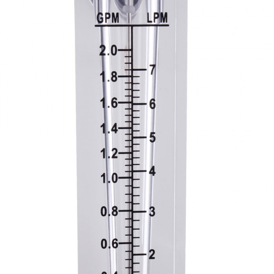 LZM-15 1/2 Inch 0.2-2.0 GPM 1-7 LPM Water Liquid Inline Flow Meter Rotameter