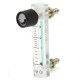 LZQ-2 0-3LPM 93mm Acrylic Gas Air Oxygen Flow Meter with Control Valve Metal Connector