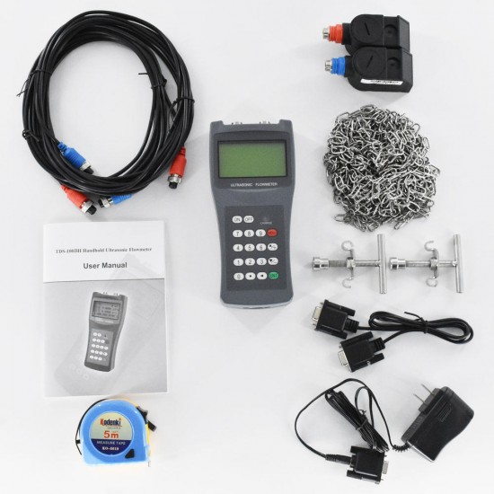 TDS-100H DN50-700mm M2 Transducer Portable Digital Ultrasonic Liquid Flowmeter Handheld Flow Meter TDS-100H DN50-700mm M2 Transducer Portable Digital Ultrasonic Liquid Flowmeter Handheld Flow Meter