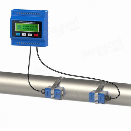 TUF-2000M-TS-2 Digital Ultrasonic Flow Meter Flow Meter Ultrasinic Flow Module/RTU with TM-1 Transducer (DN50-700mm) -30~90°