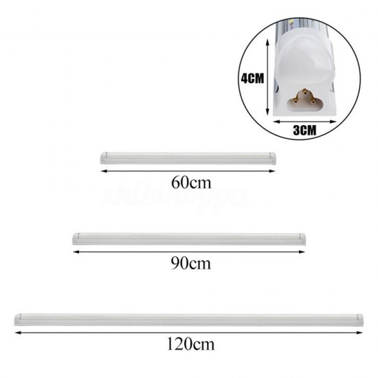 5PCS AC85-265V 60cm/90cm/120cm T8 V-Shape 2835 LED Tube Fluorescent Light for Supermarket Parking Workshop