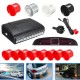 4 Front & 4 Rear LCD Display Monitor Reverse View Backup Parking 8 Car Sensor Buzzer Alarm Detector System