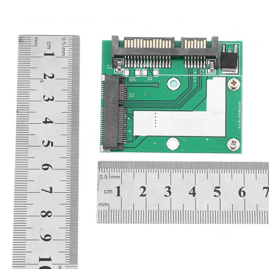 10Pcs mSATA SSD to 2.5 Inch SATA 6.0GPS Adapter Converter Card Module Board Mini Pcie SSD Compatible SATA3.0Gbps/SATA 1.5Gbps