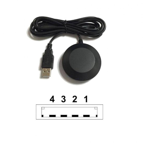 BN-808 GPS+GLONASS Dual Receiver GNSS Module USB Interface With 2m Length Cable For RC Drone