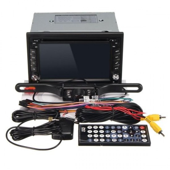 GPS Navigation HD 2DIN 6.2 Inch Car Stereo DVD Player bluetooth iPod MP3 Camera