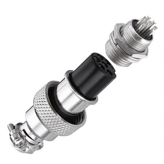 5pcs GX12 6 Pin 12mm Male & Female Wire Panel Circular Connector Aviation Socket Plug 5pcs GX12 6 Pin 12mm Male & Female Wire Panel Circular Connector Aviation Socket Plug