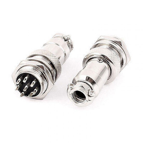 10 Sets GX16-8 16mm 8 Pin Male & Female Wire Panel Connector Circular Aviation Connector Socket Plug