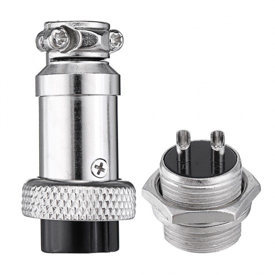 3pcs GX16-2 Pin Male And Female Diameter 16mm Wire Panel Connector GX16 Circular Aviation Connector Socket Plug 3pcs GX16-2 Pin Male And Female Diameter 16mm Wire Panel Connector GX16 Circular Aviation Connector Socket Plug