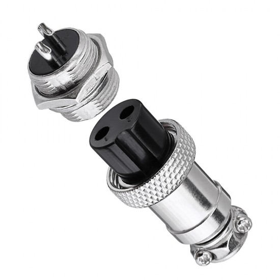 3pcs GX16-2 Pin Male And Female Diameter 16mm Wire Panel Connector GX16 Circular Aviation Connector Socket Plug 3pcs GX16-2 Pin Male And Female Diameter 16mm Wire Panel Connector GX16 Circular Aviation Connector Socket Plug