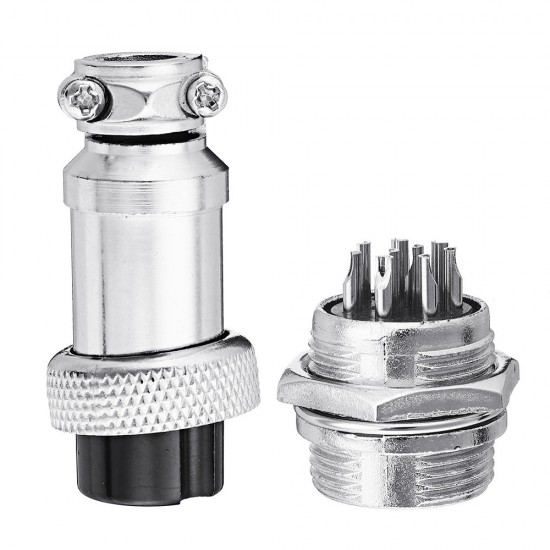 3pcs GX16-9 Pin Male And Female Diameter 16mm Wire Panel Connector GX16 Circular Aviation Connector Socket Plug 3pcs GX16-9 Pin Male And Female Diameter 16mm Wire Panel Connector GX16 Circular Aviation Connector Socket Plug
