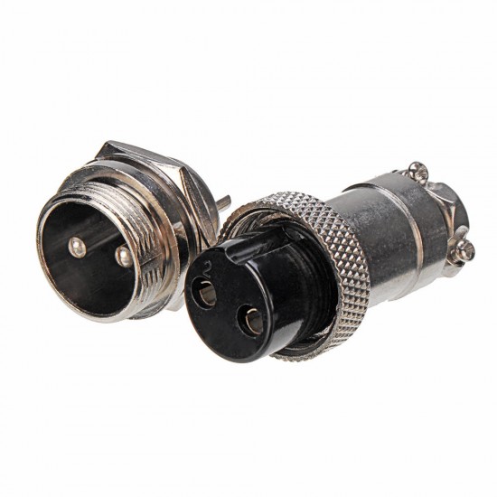 3pcs GX20 2 Pin 20mm Male & Female Wire Panel Circular Connector Aviation Socket Plug