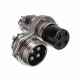 3pcs GX20 4 Pin 20mm Male & Female Wire Panel Circular Connector Aviation Socket Plug